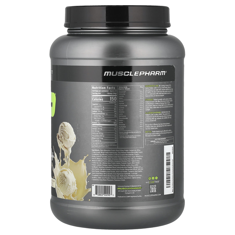 MusclePharm, Pro Series Protein+, насыщенный и сливочный ванильный вкус, 1,06 кг (2,3 фунта)
