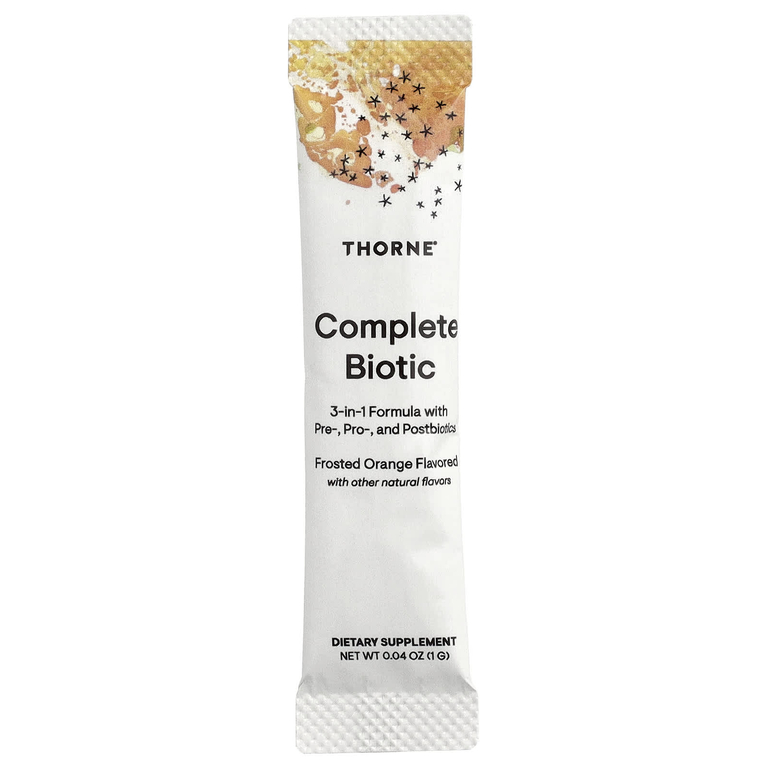 Thorne, Complete Biotic, апельсин в глазури, 30 пакетиков по 1 г (0,04 унции)