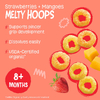 Earth's Best, органический Melty Hoops, кукурузный снек, для детей от 8 месяцев, клубника и манго, 4 порционных упаковки по 9 г (0,32 унции)