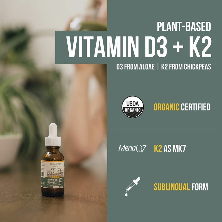 Triquetra Health, Plant-D3®, цельнопищевые витамины D3 и K2, 30 мл (1 жидк. унция)