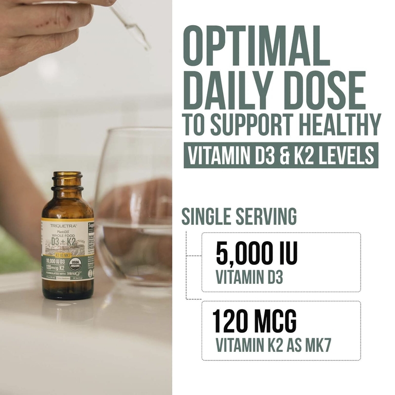 Triquetra Health, Plant-D3®, цельнопищевые витамины D3 и K2, 30 мл (1 жидк. унция)