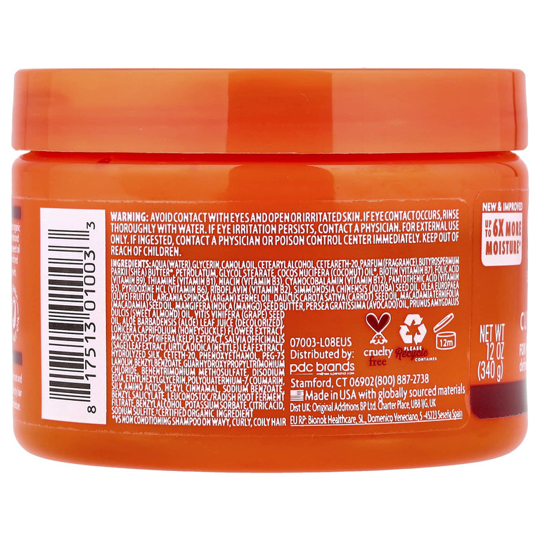 Cantu, масло ши, крем для вьющихся волос с кокосом, 340 г (12 унций)