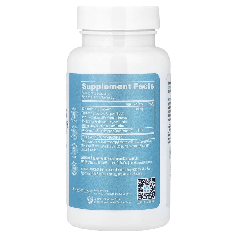 Revive, Curcumin C3 Complex®, 60 вегетарианских капсул (Товар снят с продажи) 