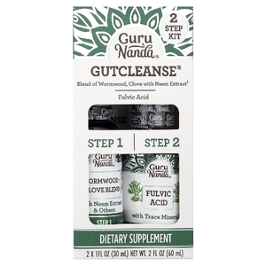 GuruNanda, GutCleanse™, двухэтапный набор, 2 флакона по 30 мл (1 жидк. унция)