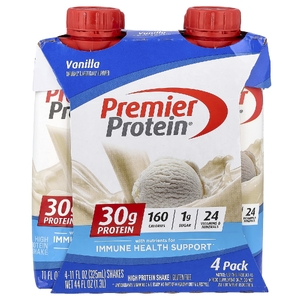 Premier Protein, высокопротеиновый коктейль, ванильный вкус, 4 шт. по 325 мл (11 жидк. унций) (Товар снят с продажи) 