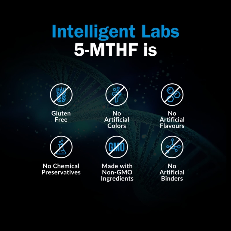Intelligent Labs, 5-MTHF, 5 мг, 60 вегетарианских капсул