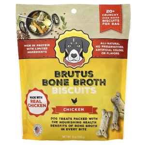 Brutus Bone Broth, печенье, для собак, со вкусом курицы, 226 г (8 унций)