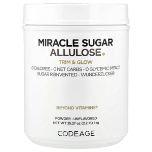 Codeage, Miracle, сахарный аллюлозный порошок, без добавок, 1 кг (35,27 унции)