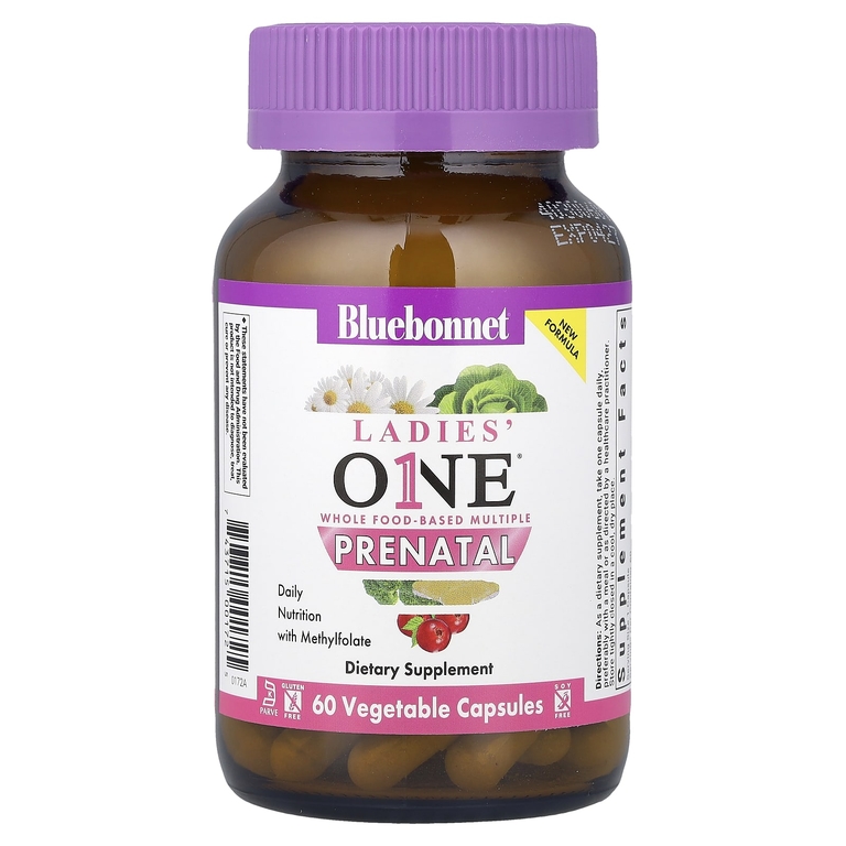 Bluebonnet Nutrition, Ladies' One®, пренатальный комплекс, 60 растительных капсул (Товар снят с продажи) 
