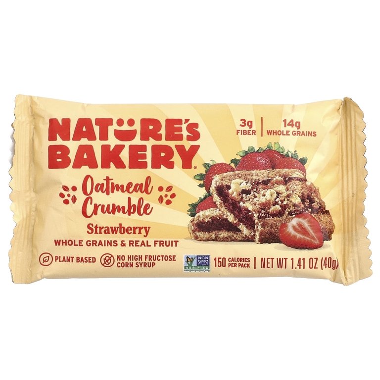 Nature's Bakery, овсяная каша, со вкусом клубники, 6 пакетиков по 40 г (1,41 унции) (Товар снят с продажи) 