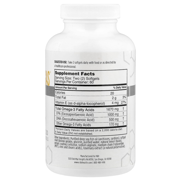 NBI Health, Best Catch Omegas®, 120 капсул