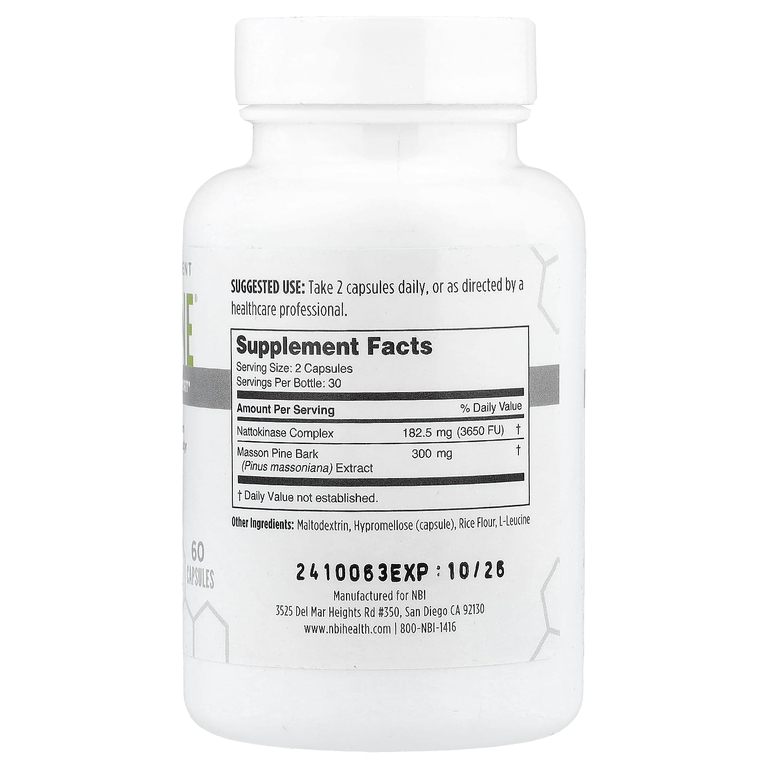 NBI Health, Nattopine®, 60 капсул