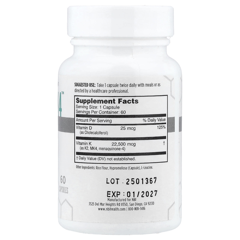 NBI Health, Osteo-MK4™, 60 капсул