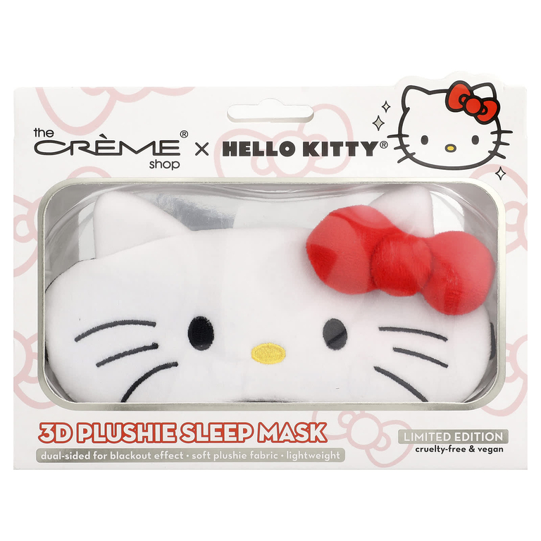 The Creme Shop, Hello Kitty®, плюшевая 3D-маска для сна на глаза, 1 шт.