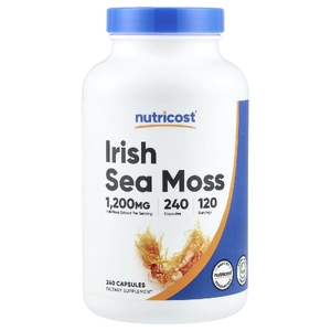 Nutricost, ирландский морской мох, 240 капсул (600 мг в 1 капсуле) (Товар снят с продажи) 