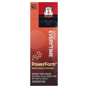 JungKwanJang, Everytime PowerForm, черная мака и таурин, 10 жидких стиков, по 10 мл (0,34 жидк. унции)