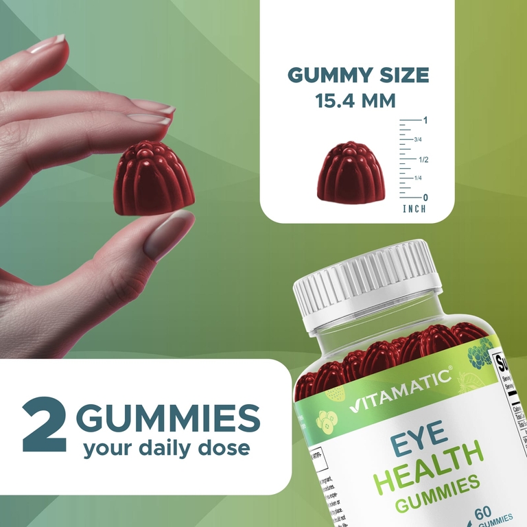 Vitamatic, жевательные таблетки для здоровья глаз, со вкусом ягодного ассорти, 60 шт.