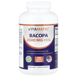 Vitamatic, бакопа, 180 растительных капсул (1250 мг в 1 капсуле)