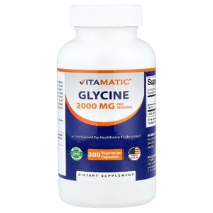 Vitamatic, глицин, 300 вегетарианских капсул (666 мг в 1 капсуле)