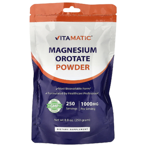 Vitamatic, оротат магния в порошке, 250 г (8,8 унции)