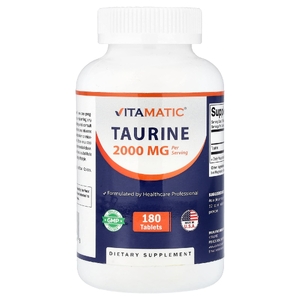 Vitamatic, таурин, 180 таблеток (1000 мг в 1 таблетке)