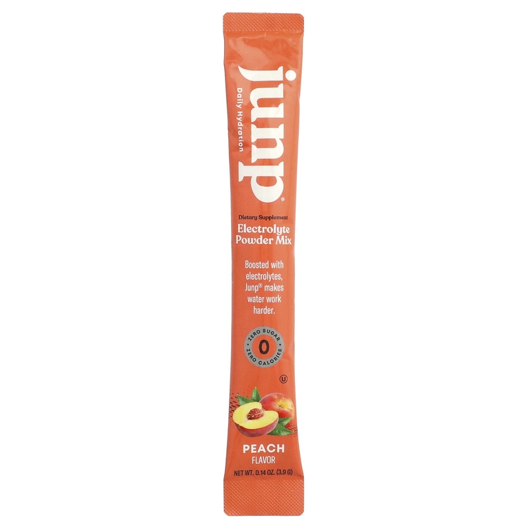 JUNP Hydration, электролитная порошковая смесь, персик, 5 пакетиков по 3,9 г (0,14 унции) (Товар снят с продажи) 