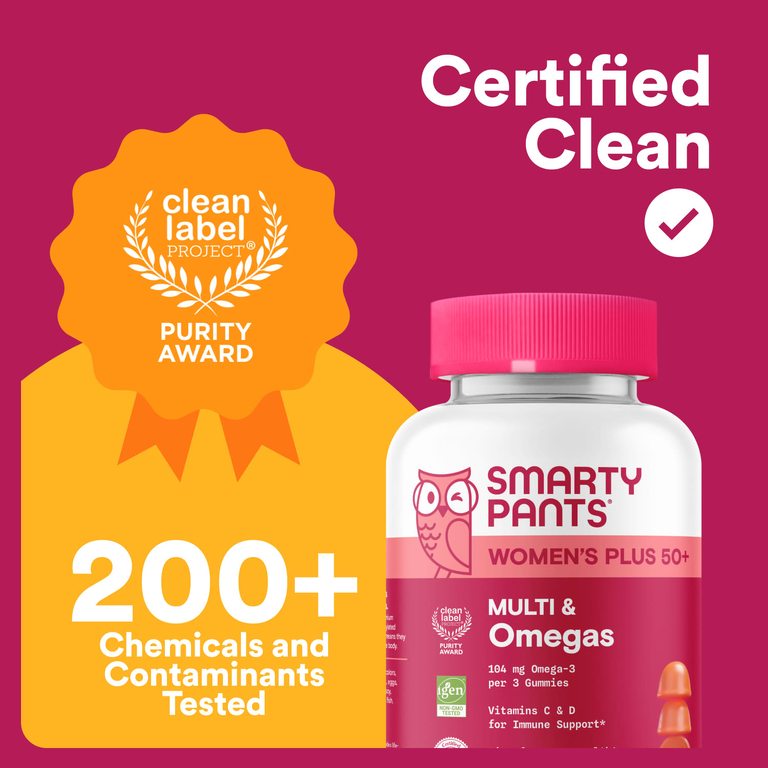 SmartyPants, для женщин старше 50 лет, мультивитамины и омега, со вкусом апельсина и манго, 90 жевательных таблеток