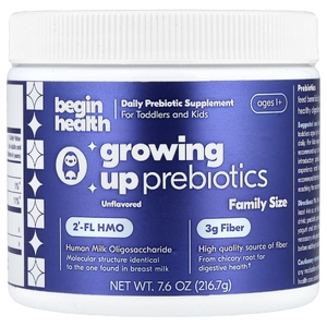 Begin Health, Kids, пребиотики для детей, от 1 года, без вкусовых добавок, 216,7 г (7,6 унции)