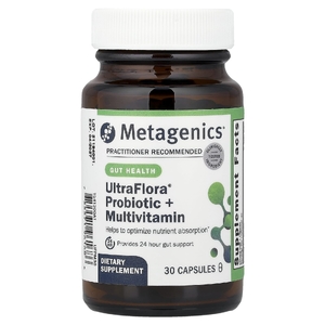Metagenics, UltraFlora®, пробиотик и мультивитамины, 30 капсул