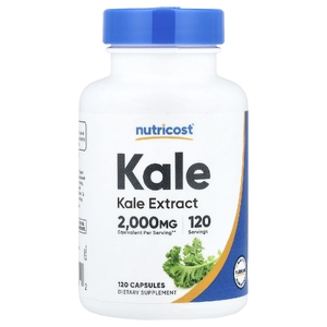 Nutricost, кудрявая капуста, 2000 мг, 120 капсул