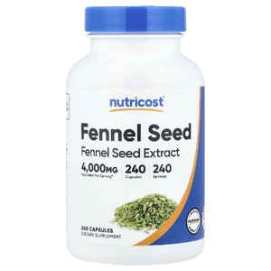 Nutricost, семена фенхеля, 240 капсул (200 мг в 1 капсуле)