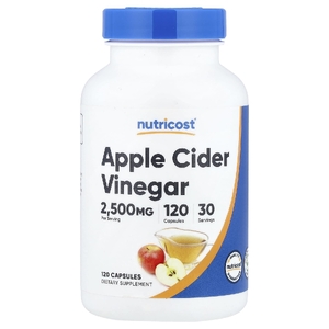 Nutricost, яблочный уксус, 120 капсул (625 мг в 1 капсуле)