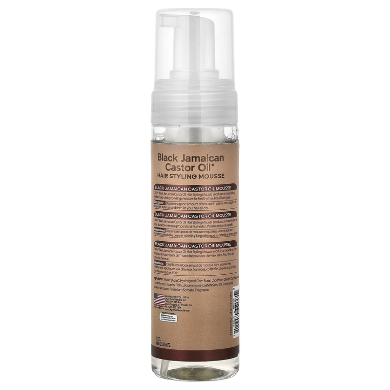 Okay Pure Naturals, Black Jamaican Castor Oil®, мусс для укладки волос, гибкая фиксация, для всех типов волос, 221 мл (7,5 унции)