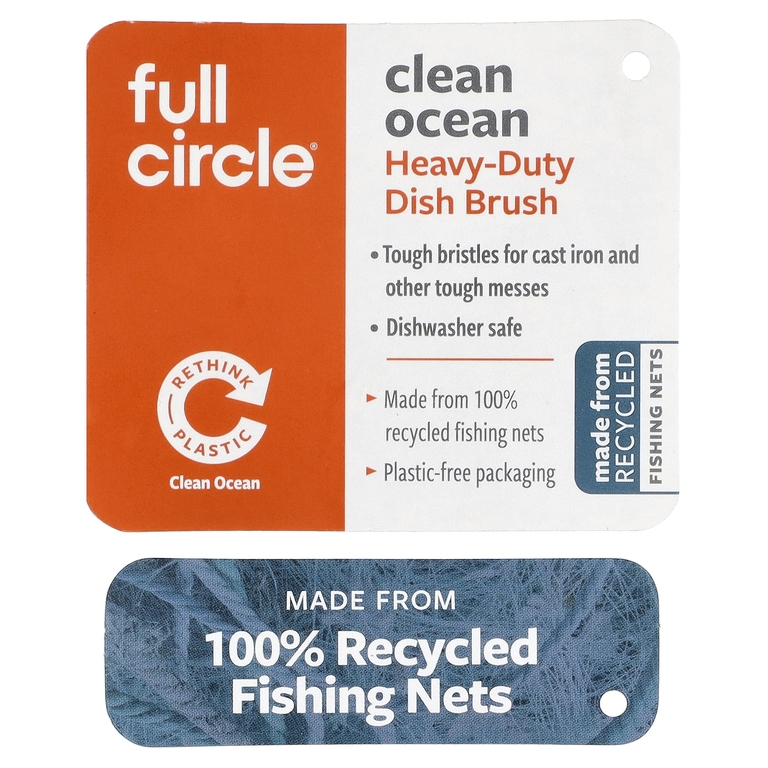 Full Circle, Clean Ocean, усиленная щетка для мытья посуды, 1 шт. (Товар снят с продажи) 