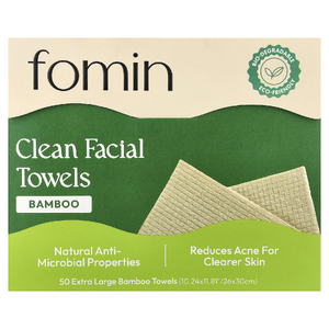 fomin, чистые полотенца для лица, бамбук, очень большие, 50 полотенец
