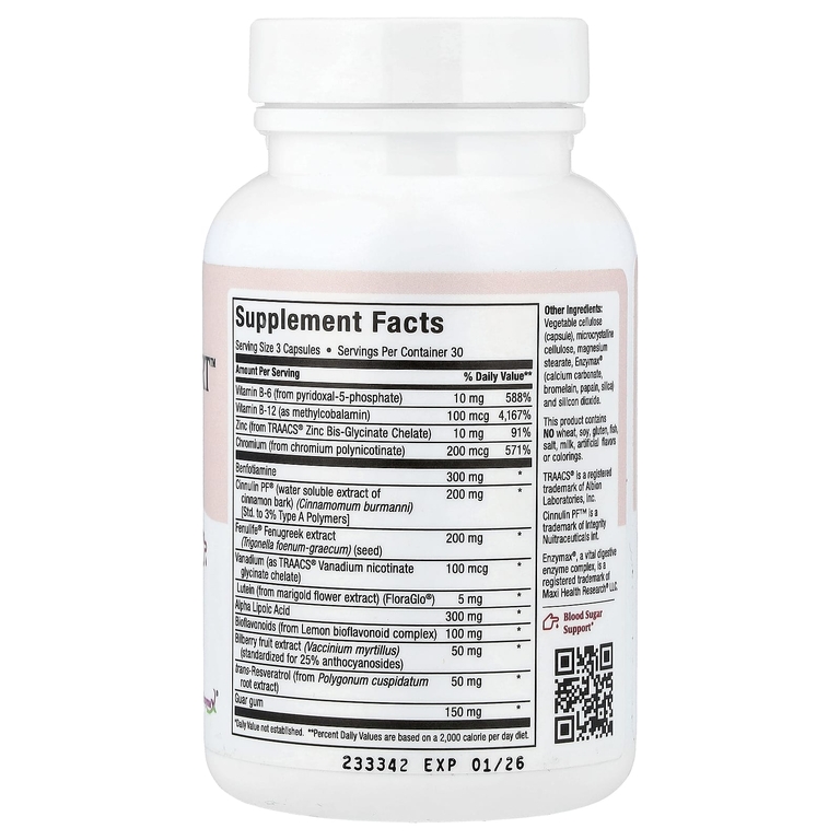 Maxi Health, Maxi Glucose Support™, 90 капсул