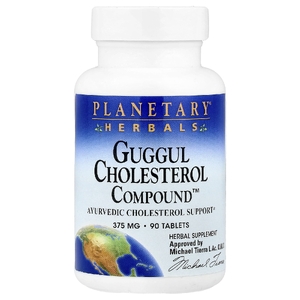 Planetary Herbals, комплекс для поддержки уровня холестерина с гуггулом, 90 таблеток