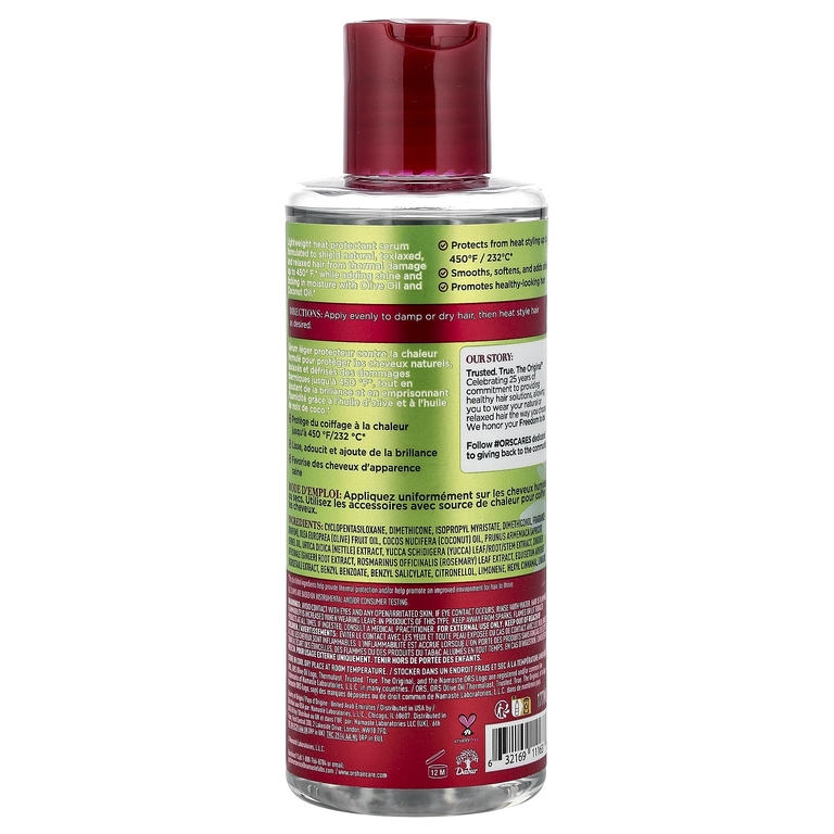 ORS, Olive Oil™, Thermolast™, сыворотка для защиты от термозащиты, 177 мл (6 жидк. унций)