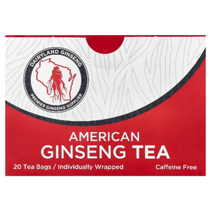 Dairyland Ginseng, чай с американским женьшенем, без кофеина, 20 чайных пакетиков (Товар снят с продажи) 