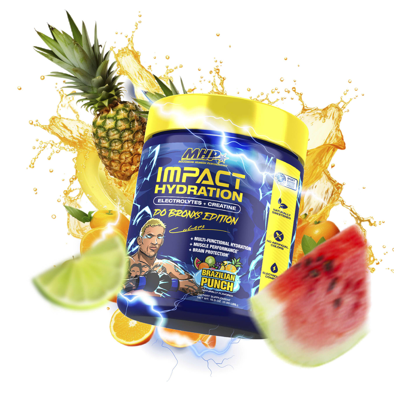 MHP, Impact Hydration, электролиты и креатин, бразильский пунш, 15,9 унции (0,99 фунта)