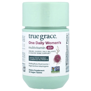 True Grace, One Daily Multivitamin, мультивитамины для женщин старше 40 лет, 30 веганских таблеток (Товар снят с продажи) 
