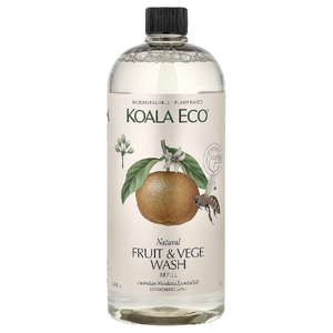 Koala Eco, натуральное средство для мытья фруктов и овощей, сменная упаковка, эфирное масло австралийского мандарина, 1 л (33,8 жидк. унции)