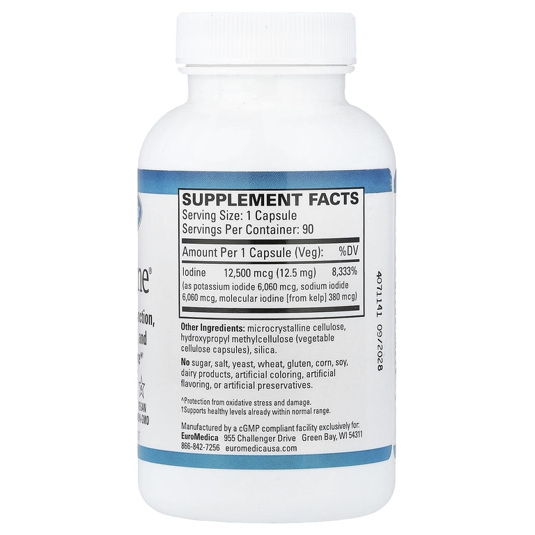 EuroMedica, Tri-Iodine®, 12,5 мг, 90 капсул