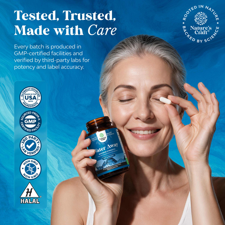 Nature's Craft, Water Away, максимальная сила действия, 90 капсул