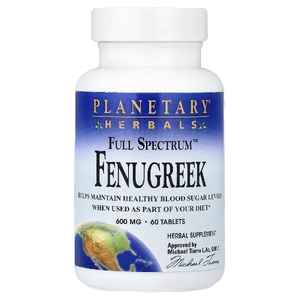 Planetary Herbals, Full Spectrum™, пажитник, 600 мг, 60 таблеток