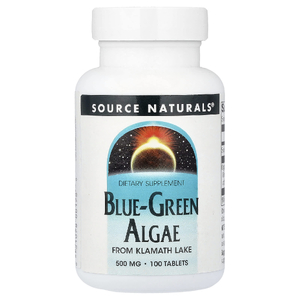 Source Naturals, сине-зеленые водоросли, 500 мг, 100 таблеток