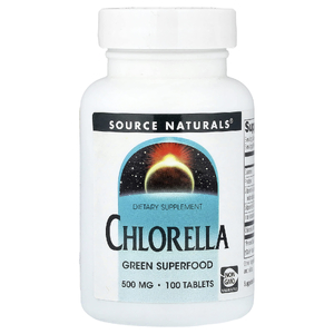 Source Naturals, хлорелла, 500 мг, 100 таблеток