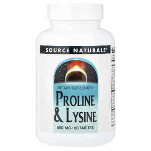 Source Naturals, пролин и лизин, 60 таблеток