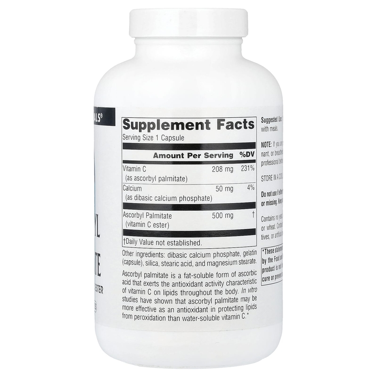 Source Naturals, аскорбил пальмитат, 180 капсул