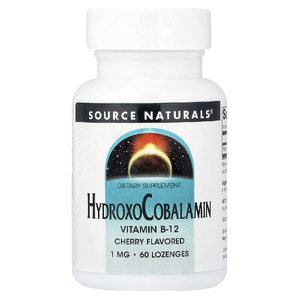 Source Naturals, гидроксикобаламин, вишня, 1 мг, 60 пастилок